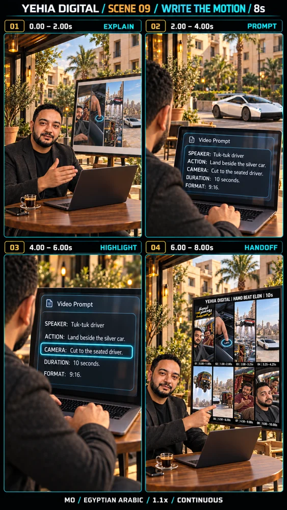 لوحة مشاهد: كتابة الحركة